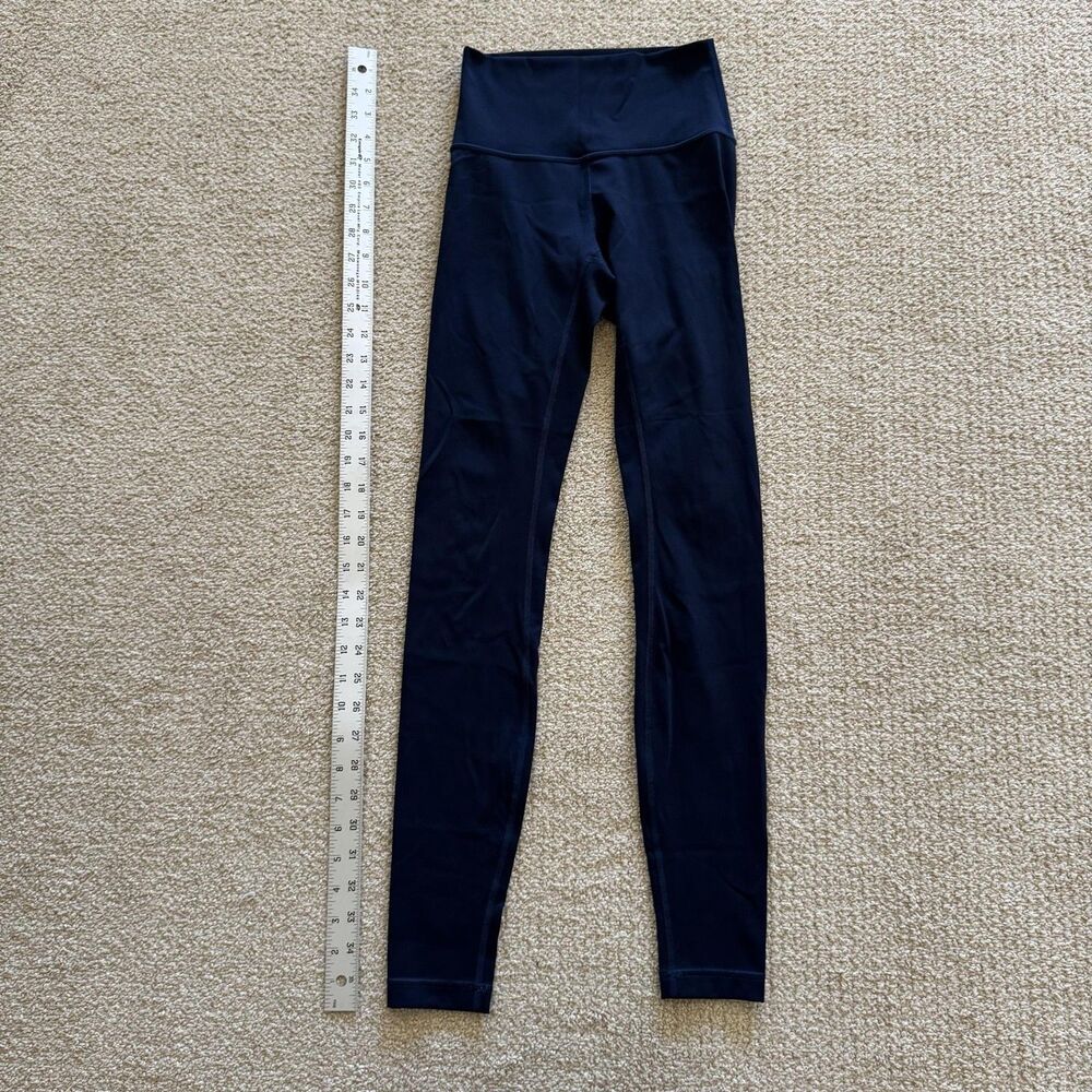 Lululemon Leggings Womens 2 Blue High Rise 28 Ankle Knit Stretch Yoga Pants